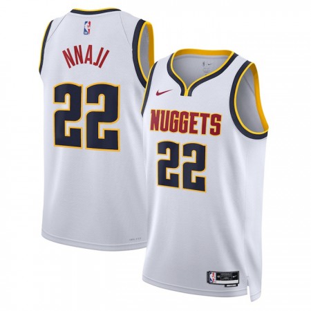 Camiseta Hombre Denver Nuggets Zeke Nnaji 22 2022-23 Nike Association Edition Blanco Swingman